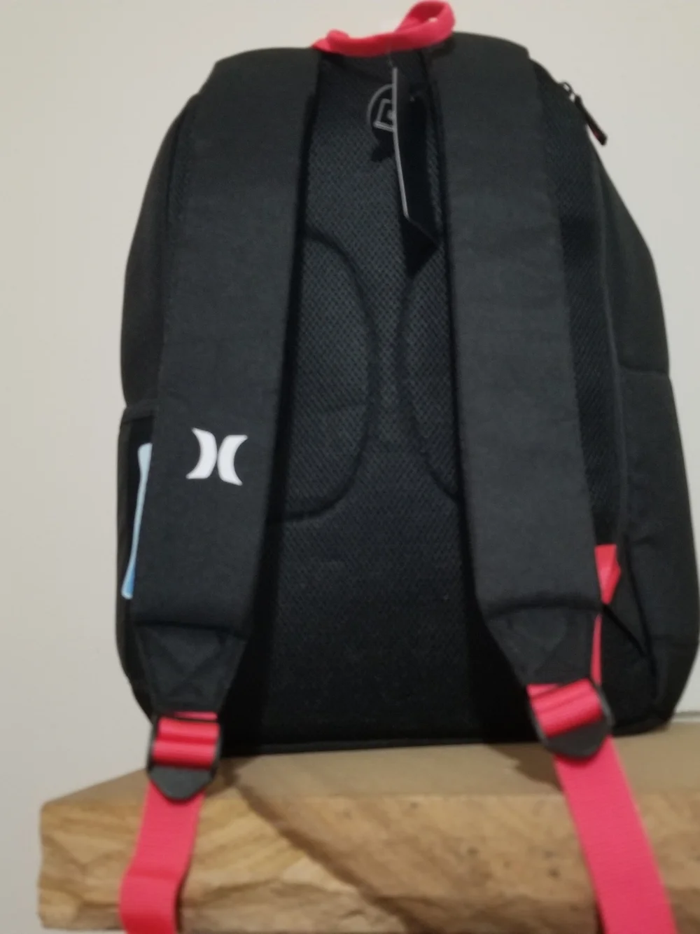 NEW! Hurley Black Backpack with White Shark-Mouth Graphic NWT
